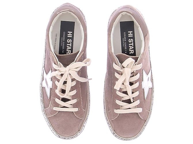 Sneakers Golden Goose in camoscio viola con stelle Porpora - vista 6
