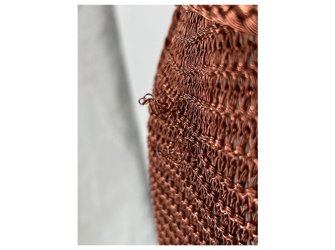 Zimmermann Strickkleid in Bronze Midi mit Langarm und Gürtel Braun - Ansicht 6