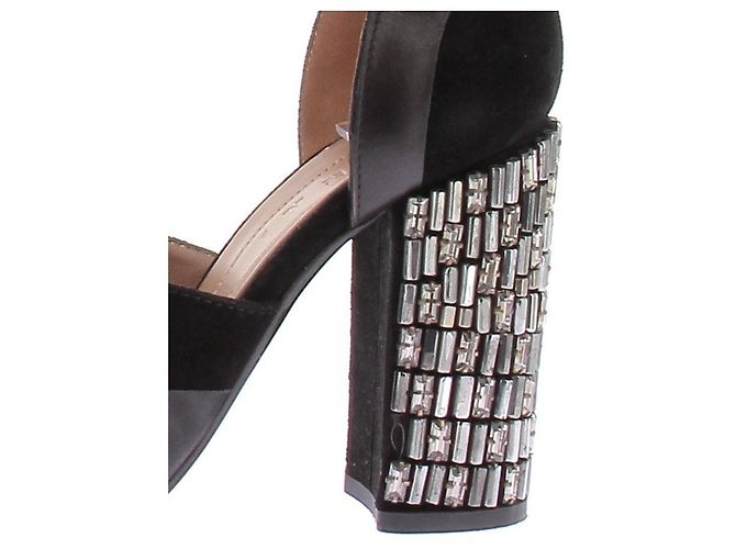 Sandali Marni in suede nero con perline - vista 10
