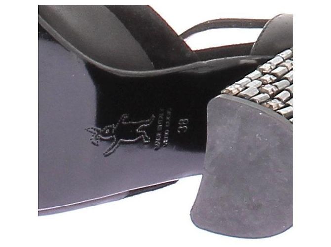 Sandali Marni in suede nero con perline - vista 11