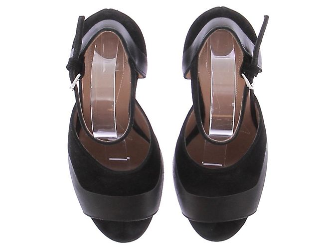 Sandali Marni in suede nero con perline - vista 6