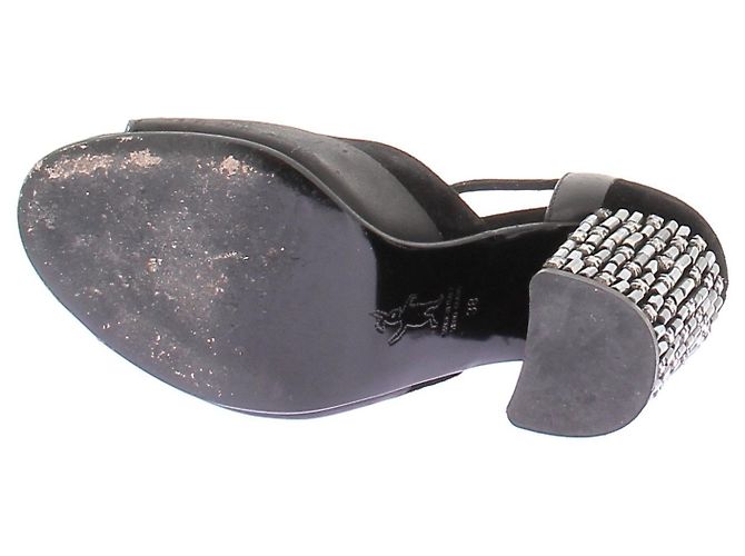 Sandali Marni in suede nero con perline - vista 7