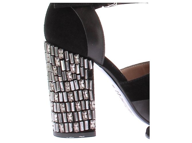 Sandali Marni in suede nero con perline - vista 9