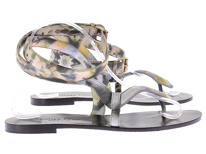 Dior Sandalen aus schwarzem Leder - Ansicht 2