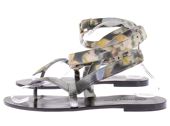 Dior Sandalen aus schwarzem Leder - Ansicht 3