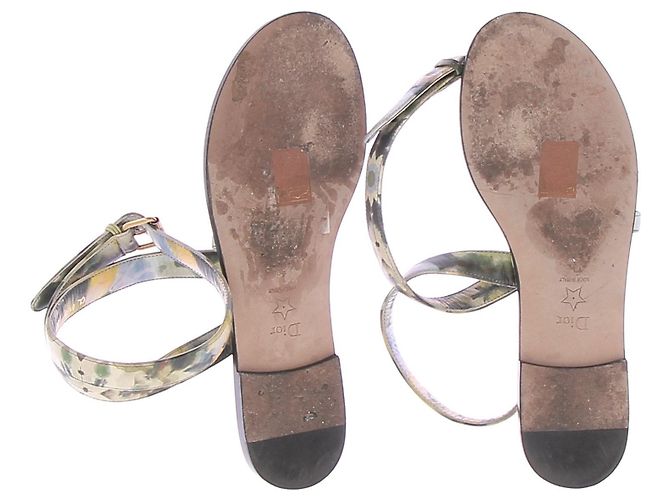 Dior Sandalen aus schwarzem Leder - Ansicht 7