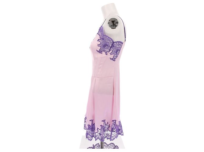 Abito Babydoll Paco Rabanne Rosa e Viola - vista 4