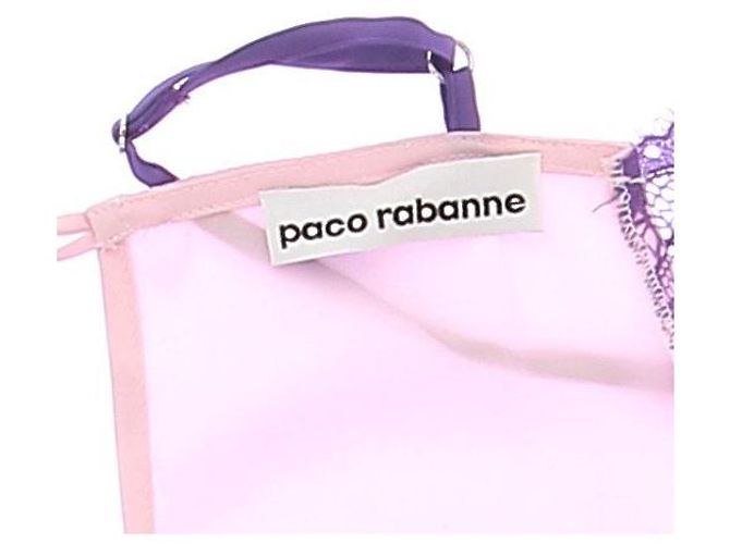Abito Babydoll Paco Rabanne Rosa e Viola - vista 5