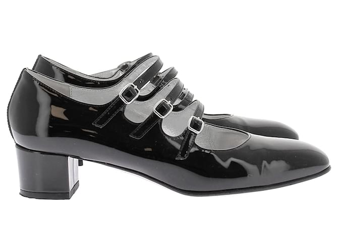 Carel Lackleder Babyschuhe Schwarz - Ansicht 2