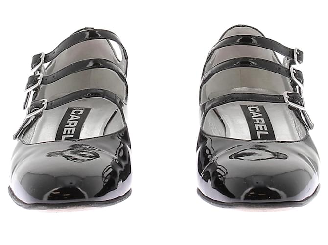 Carel Lackleder Babyschuhe Schwarz - Ansicht 4