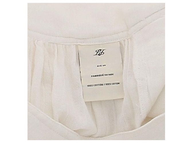 Pantalones anchos blancos Laurence Bras de algodón Talla 36 - vista 6