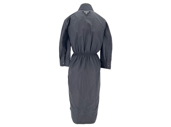 Prada Hemdkleid Schwarz Baumwolle Größe 42 - Ansicht 2