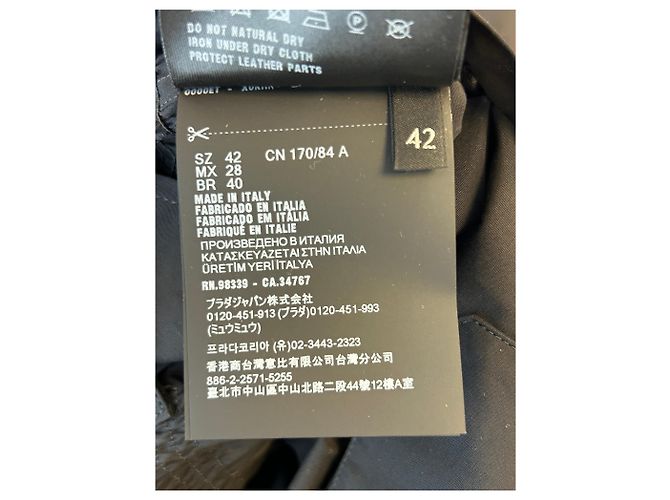 Prada Hemdkleid Schwarz Baumwolle Größe 42 - Ansicht 6
