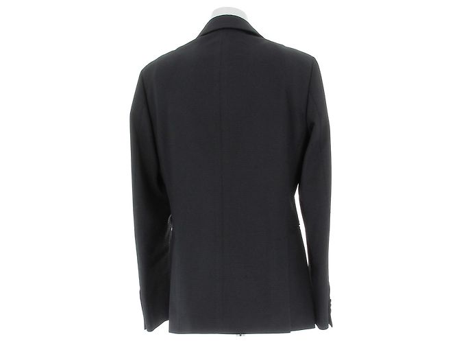 Emporio Armani schwarzer Blazer aus Polyester Größe 46 - Ansicht 2