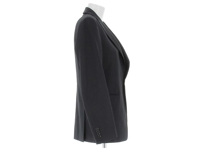 Emporio Armani schwarzer Blazer aus Polyester Größe 46 - Ansicht 3