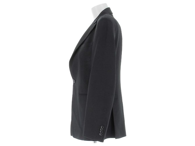 Emporio Armani schwarzer Blazer aus Polyester Größe 46 - Ansicht 4