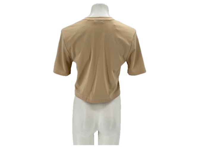 Autre Marque Camiseta crop beige - vista 2