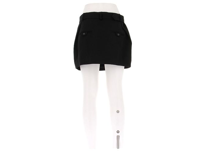 Minifalda de lana negra Magda Butrym Negro - vista 2