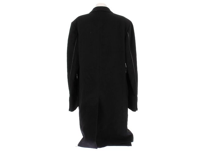 Hermès Kaschmirmantel Schwarz Größe 48 - Ansicht 2