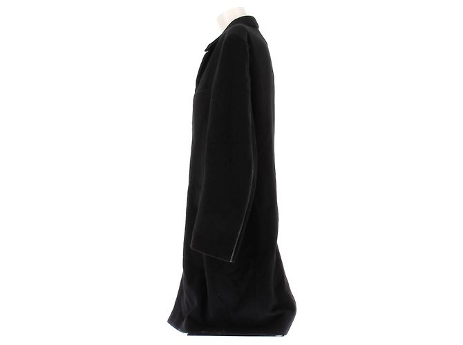 Hermès Kaschmirmantel Schwarz Größe 48 - Ansicht 4