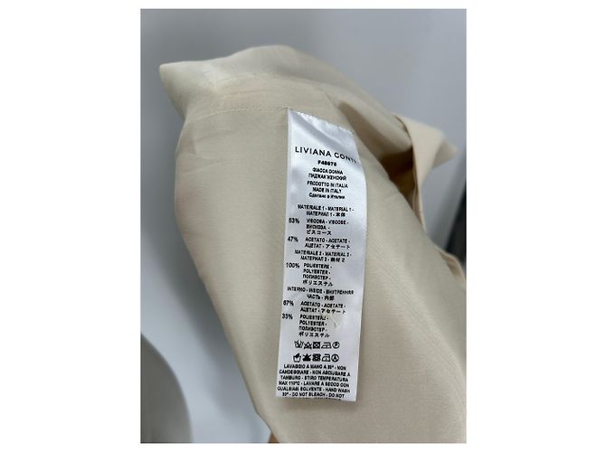 Autre Marque LIVIANA CONTI Blazer Ecru Viscose Beige - Ansicht 6