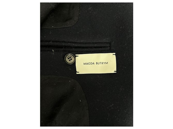 Magda Butrym Abrigo marino de lana Azul marino - vista 5
