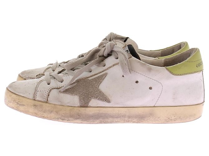 Golden Goose Sneakers bianche e verdi "Super-Star" - vista 2