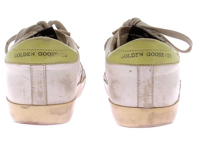 Golden Goose Sneakers bianche e verdi "Super-Star" - vista 4