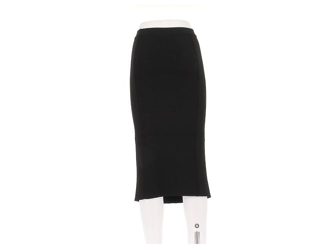 Falda midi a rayas negras Courreges Negro - vista 2