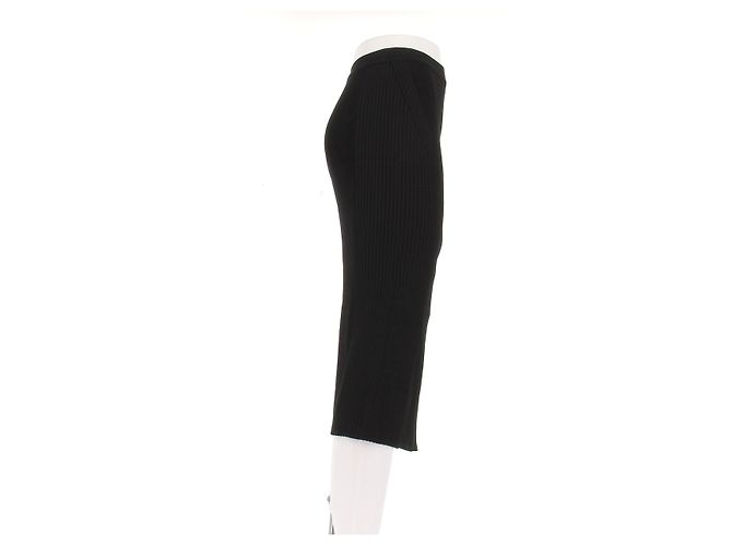 Falda midi a rayas negras Courreges Negro - vista 3