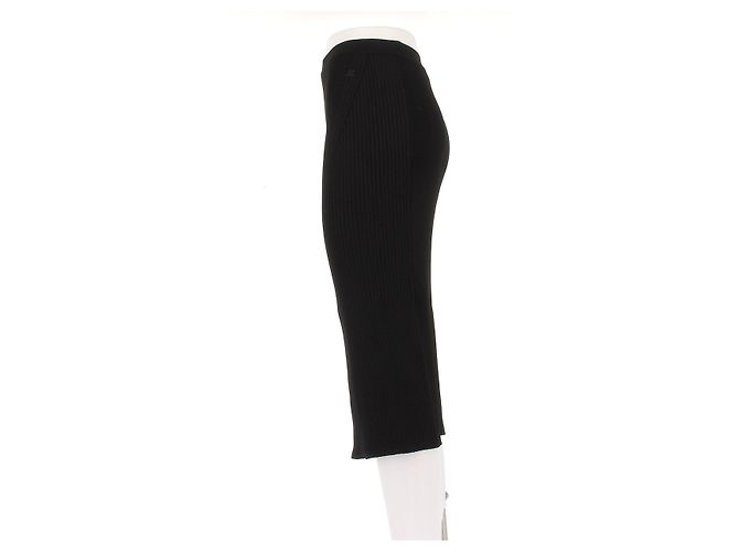 Falda midi a rayas negras Courreges Negro - vista 4