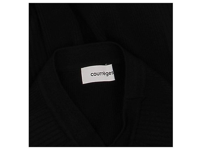 Falda midi a rayas negras Courreges Negro - vista 5