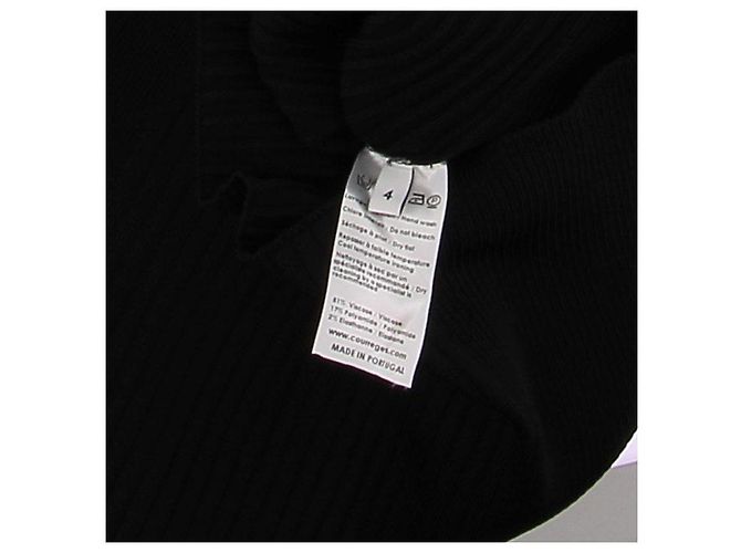 Falda midi a rayas negras Courreges Negro - vista 6