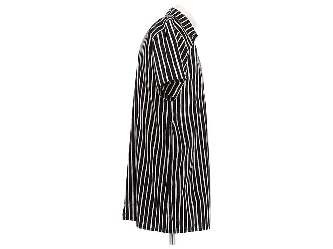 Abito camicia a righe Marimekko bianco e nero - vista 3