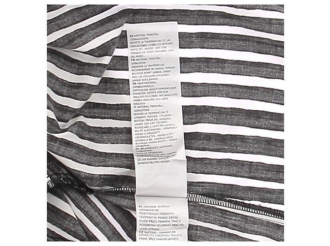Abito camicia a righe Marimekko bianco e nero - vista 7