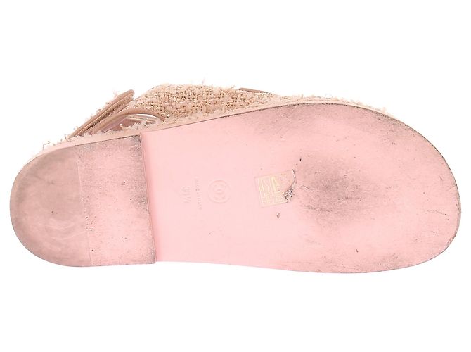 Chanel Sandali in tweed rosa - vista 7