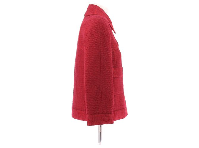 Chanel Tweedjacke rot - Ansicht 3