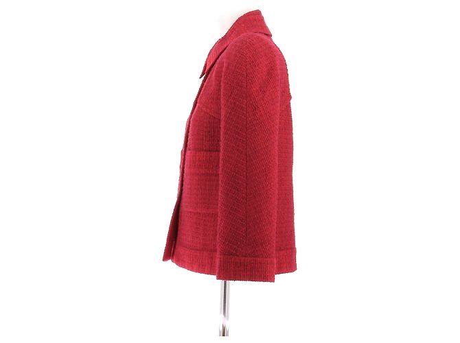 Chanel Tweedjacke rot - Ansicht 4