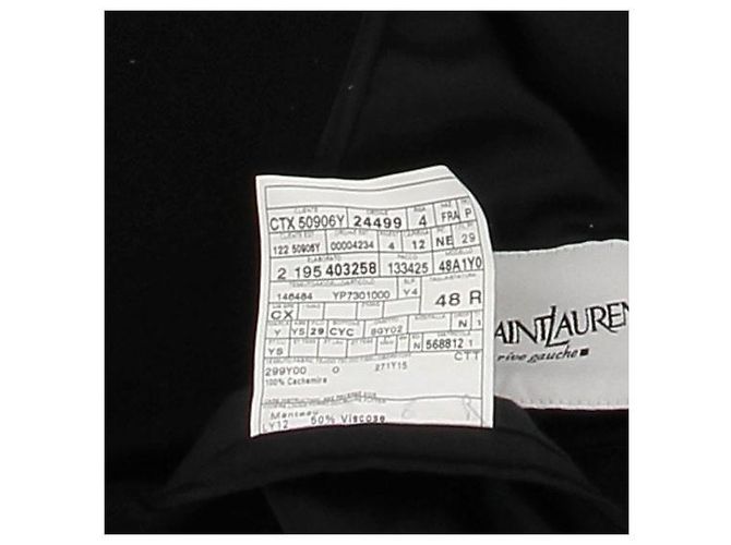 Yves Saint Laurent Schwarze Wolljacke Größe 48 - Ansicht 6