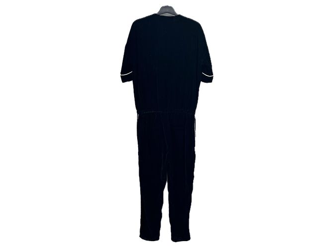 Charlotte Eskildsen Samt Jumpsuit Schwarz - Ansicht 2