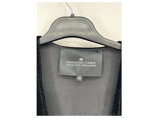 Charlotte Eskildsen Samt Jumpsuit Schwarz - Ansicht 3