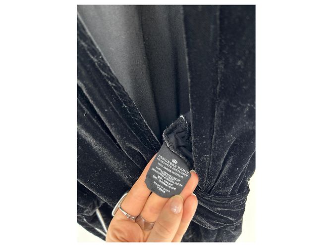 Charlotte Eskildsen Samt Jumpsuit Schwarz - Ansicht 4