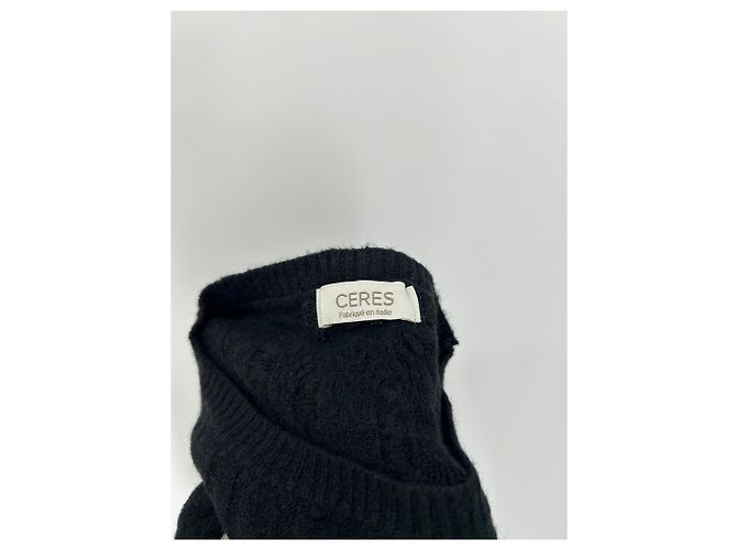 Autre Marque Top de malla y strass Negro - vista 5