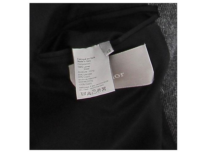 Dior Grey Wool Jacket Size 48 - view 8