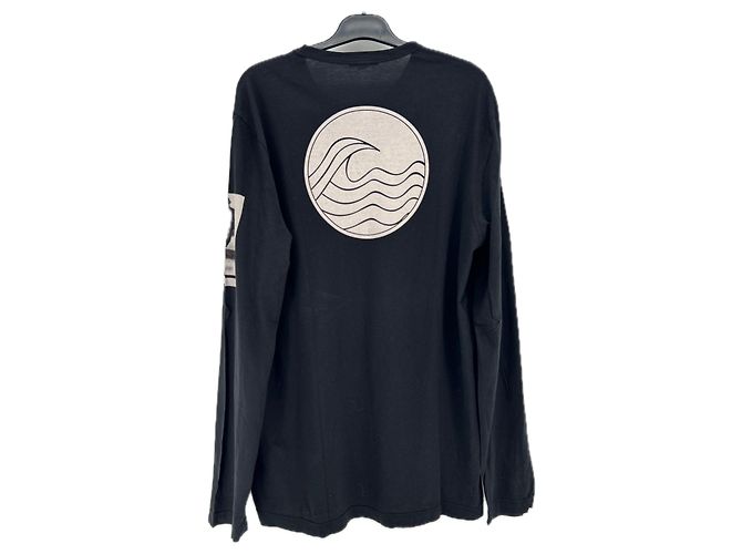 Autre Marque T-shirt a maniche lunghe stampata nera JAMES PERSE Nero - vista 2
