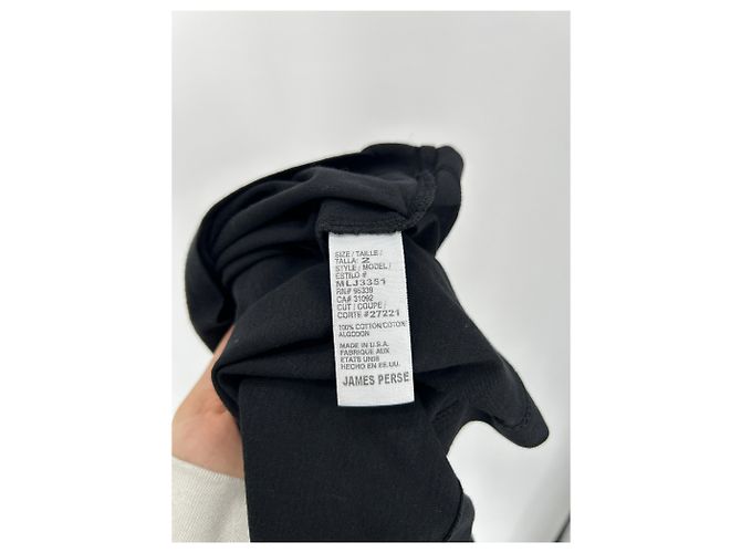 Autre Marque T-shirt a maniche lunghe stampata nera JAMES PERSE Nero - vista 6