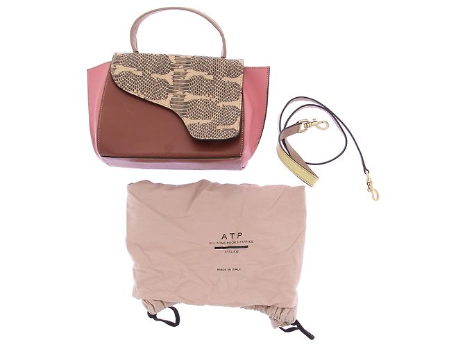 Autre Marque Dreifarbige Handtasche "Arezzo" Pink - Ansicht 10