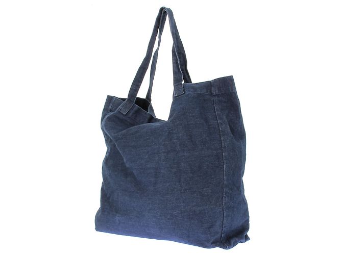 Balenciaga Grande Borsa Tote in Denim Blu - vista 5