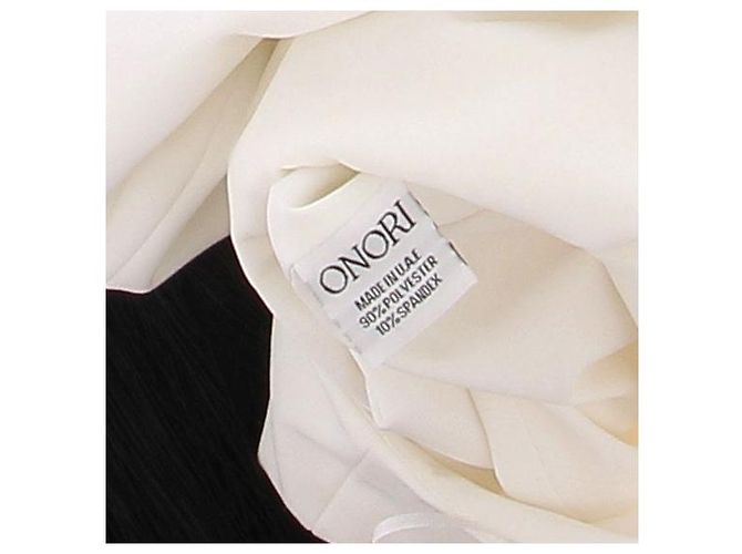 Autre Marque ONORI Maxikleid weiß mit schwarzen Fransen - Ansicht 5