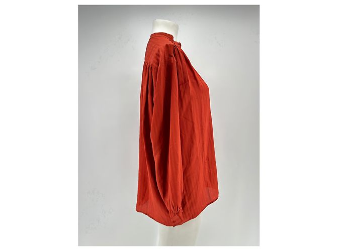 Masscob Camisa de seda naranja - vista 4